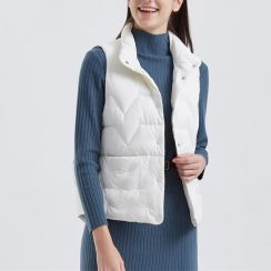 Sleeveless Bubble Vest Jacket for Women