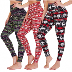 Christmas Tights Woman Leggings 3PCS