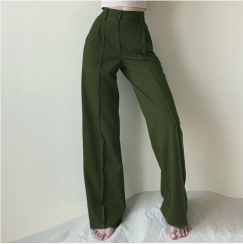 Winter Vintage High Waist Trousers 2PCS