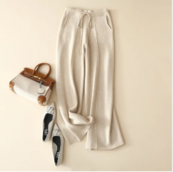 Women Cashmere Wool Knit Pants 3PCS