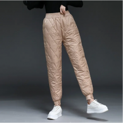 High Rise Slim Thick Warm Faux Down Cotton Pants 8PCS