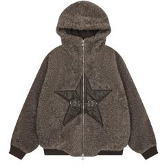 Winter Star Pattern Zipper Hoodie